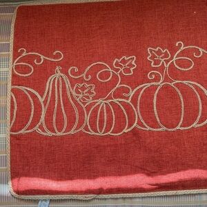 Hearth and Home Embroidered Pumpkin Table runner